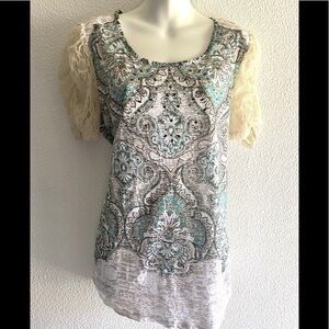 NWT Style & Co authentic tiles print blouse -XL